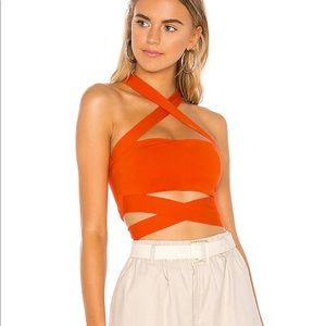 Elva Halter Tie Top - superdown from revolve